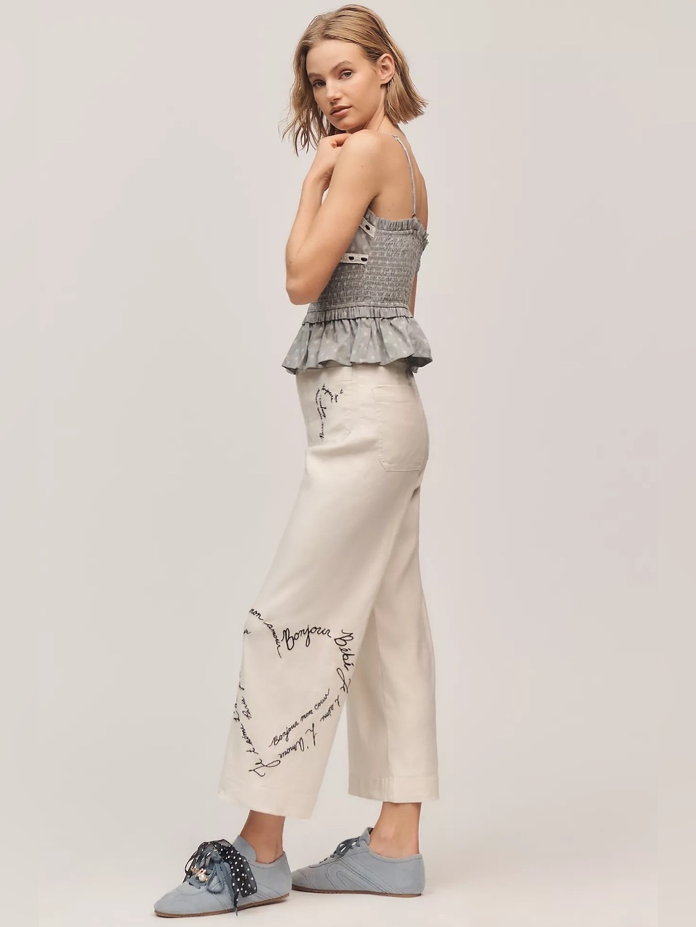 Maeve Colette Linen Blend High-Rise Wide-Leg Pants